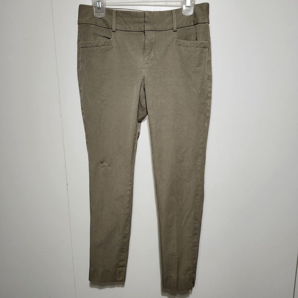 Banana Republic Jackson Fit Olive Green Slim Ankle Pants Stretch Women’s 6